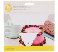 Wilton Triangular Cake Decorating Comb: Plastic Icing Scraper and Spatula for Decorating Cake Edges - 13 x 13 cm