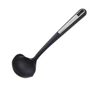 Wiltshire Aspire Soup Ladle, Stirring & Serving Soup Spoon, Cooking Spoon, Heat-Resistant Utensil, Non-Stick, Non-Scratch, Anti-Slip Soft Touch Handle, Grey & Silver, 33x10x7.5cm