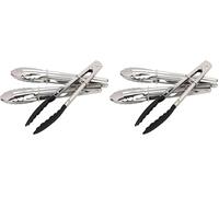 Wiltshire Classic Mini Kitchen Tongs 13cm, Set of 3, Cooking & Serving, Salad, Heat Resistant Utensil, Non-Stick, Non-Scratch, 1 x Non-Scratch Head, 2 x Stainless Steel, 13x11x3cm, Silver & Black