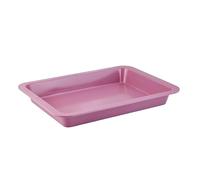 Wiltshire Colour Rush Slice Tin, Chateau Rose, PFOA PTFE Free, Robust Brownie Cake Pan, Non-Stick Coating, Rectangular Coated Baking Pie Tin, Cake Mould, Sheet Steel Bakeware, Internal 33x23x4.5cm