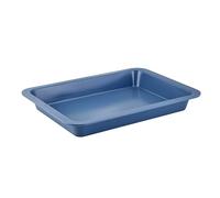 Wiltshire Colour Rush Slice Tin, Marine Blue, PFOA PTFE Free, Robust Brownie Cake Pan, Non-Stick Coating, Rectangular Coated Baking Pie Tin, Cake Mould, Sheet Steel Bakeware, Internal 33x23x4.5cm