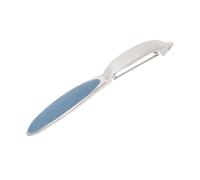 Wiltshire Colour Rush Swivel Peeler, Chrome Plated, Anti-Slip Comfortable Soft Grip Handle, Sharp Stainless Steel Blade, Potato Peeler, Fruit, Carrot, Apple, Heavy Duty & Durable, Blue, 16.5x2.2x1.8cm