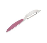 Wiltshire Colour Rush Swivel Peeler, Chrome Plated, Anti-Slip Comfortable Soft Grip Handle, Sharp Stainless Steel Blade, Potato Peeler, Fruit, Carrot, Apple, Heavy Duty & Durable, Pink, 16.5x2.2x1.8cm