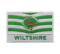 Wiltshire County Flag Logo Iron On Sew On Embroidered Patch Badge Applique for Clothes Shirts Jeans etc