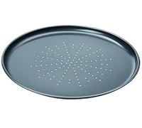 Wiltshire Easybake Perforated Pizza Tray Crisper, Non-Stick PFAS Free Large Pan, Dishwasher Safe, Carbon Steel, Easy Clean Oven Safe, Even Cooking and Crisp Results 31x1.5cm, Grey