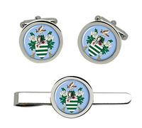 Wiltshire (England) Cufflinks and Tie Clip Set
