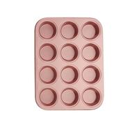 Wiltshire Rose Gold 12 Cup Muffin Tray, PFOA PTFE Free, Cupcake Mould, Non-Stick Coating, Rectangular Coated Baking Tin, Sheet Steel Bakeware, Carbon Steel, 35.4x27x3cm