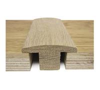 Wiltshire Wood Flooring Supplies T-Section - Solid Oak Threshold - Lacquered - 20mm - 2.4M Lengths
