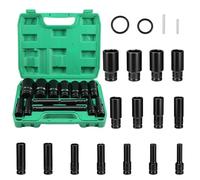 WiMas 15PCS Deep Impact Socket Set 1/2 Inch Metric Drive Tool Set Impact Wrench Nut Set 8-32mm Hex Socket Adapter for Car Repairs Tyre Change