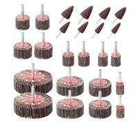 WiMas 24PCS 80 Grit Sanding Flap Wheels Abrasive Flap Wheel Set Polishing Disc Sanding Heads 80 Grit Sanding Paper Polishing Wheel for Drill Rotary Tool Polishing Grinding Deburring