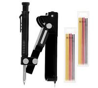 WiMas Black Construction Scriber Marking Tool Multi-function Scribing Tool Construction Pencil, Scribe Gauge with Deep Hole Pencil Scriber Line Maker Measuring Tool