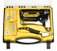 WiMas Heavy Duty Staple Gun Kit, 3-in-1 Tacker Gun Set with Staple Remover and 900 Staples