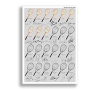 Wimbledon Champions 1964-2025 Winners Signed Poster Print Framed Picture Photo Autograph Gift Andy Murray Novak Djokovic Rafael Nadal Roger Federer Carlos Alcaraz (2025 Champion, A4 Poster Only)