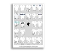 Wimbledon Champions 1964-2025 Winners Signed Poster Print Framed Picture Photo Autograph Gift Andy Murray Novak Djokovic Rafael Nadal Roger Federer Carlos Alcaraz (2025 Open Era, A4 Poster Only)