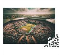 Wimbledon Championships Tennis Match 1000-Piece Jigsaw Puzzle for Adults, 38x26cm/1000pcs, Low-dust White Cardboard Pieces; Screen-free Family Time at Home