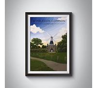 Wimbledon Common London Travel Poster A3 11.7x16.5in / White Frame