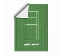 Wimbledon Court Minimalist Unframed Wall Art Print A4 (29.7×21cm), Wall Decor for Living Room, Bedroom, Office & Home, Art Gift
