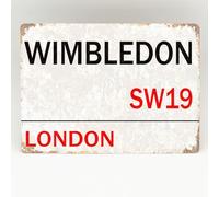 Wimbledon Metal Sign Sw19 Tennis London Street Novelty Wall Door Retro Plaque Fence Decoration Props Plaque 8X12 Inch
