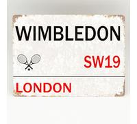 Wimbledon Metal Sign Tennis London Street Sw19 Novelty Retro Wall Door Plaque Fence Decoration Props Plaque 8X12 Inch