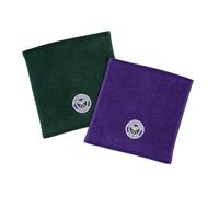 Wimbledon Official Championship 2025 Face Cloths | 2 Pack | Classic Colours | Purple and Green | 30cm x 30cm