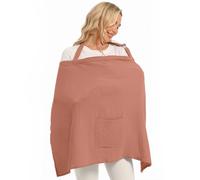 Wimist Wimst Muslin Nursing Cover Breastfeeding for Women, Soft and Breathable Breastfeeding Cover with Rigid Hoop for Nursing Apron (Dusty Rose)