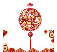 Wimnqie Vietnamese New Year Decoration, Moon New Year Decorations, New Year Decoration With Vietnamese Characters - Spring Festival Decorations, Fan Shaped New Year Home Decoration