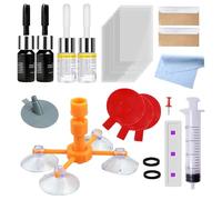 wimony Glass Scratch Repair Kit 22Pcs，Windscreen Chip Repair Kit，t for Windscreen Crack with Repair Half-Moon Cracks, Cobwebs or Long Line Crack