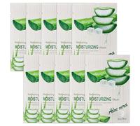 wimony Sheet Face Mask 10PCS, Sheet Mask, Aloe Organic Facial Mask Skin Care Product, Nutrition Concentrated Moisturizing Facial Mask, Skin Repair Face Sheet Mask(30ml/Pc)
