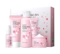 wimony Skincare Set Skin Care for Teenage Girls Gift Set Facial Care Sets&Kits with Cleanser Toner Serum Eye Essence Serum Travel Kit (5PCS)