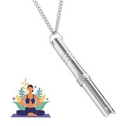 wimony Stress Relief Mindful Necklace Portable Meditation Stainless Steel Pendant Necklace Anxiety Relief Necklace for Men Women Meditation Stress Relief Relaxation