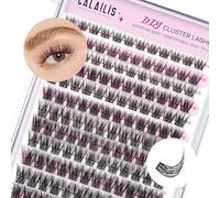 Wimpern Einzeln CALAILIS 144 Pcs DIY Cluster Wimpern D Curl Individuelle Wimpern Extensions Wimpernverlängerung Volume Wimpernbüschel Wimpern zu Hause (HD17-1,10-16MIX)