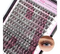 Wimpern Einzeln CALAILIS 168 Pcs DIY Cluster Wimpern D Curl Individuelle Wimpern Extensions Wimpernverlängerung Volume Wimpernbüschel Wimpern zu Hause (03,10-16MIX)