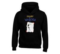Wimpy Kid Hoodie, Book Lover Movie Diary Themed Hoodie Boys Girls Funny Cartoon Gift Inspired By World Book Day Unisex Kids Adults Top (Black, 12 Years)