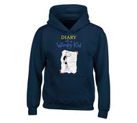Wimpy Kid Hoodie, Book Lover Movie Diary Themed Hoodie Boys Girls Funny Cartoon Gift Inspired By World Book Day Unisex Kids Adults Top(S, Navy)