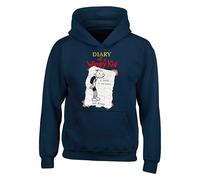 Wimpy Kid Movie Diary Themed Hoodie, Inspired By World Book Day 2025 Funny Animated Cartoon Gift Boys Girls Adults Kids Unisex Hooded Top (Navy, 7 Years)
