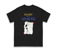Wimpy Kid T-Shirt, Book Lover Movie Diary Themed T-Shirt, Boys Girls Funny Cartoon Gift Inspired by World Book Day Unisex Kids Adults Top (Black, 12 Years)