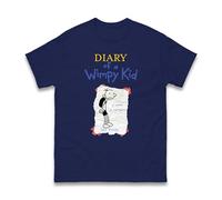 Wimpy Kid T-Shirt, Book Lover Movie Diary Themed T-Shirt, Boys Girls Funny Cartoon Gift Inspired by World Book Day Unisex Kids Adults Top (Navy, 9 Years)