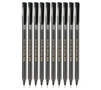 WIN 10 x 0.7mm Ball Pen Triam BLACK Smooth Ballpoint Pens School Office Business