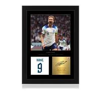 Win FC Harry Kane Framed Photo Display - Reproduced Digital Signature - Gift for England Football Fans