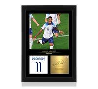 Win FC Marcus Rashford Framed Photo Display - Reproduced Digital Signature- Gift for England Fans