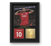 Win FC Morgan Gibbs-White A4 Framed Photo Display - Reproduced Digital Signature - Gift For Nottingham Forest United Fans