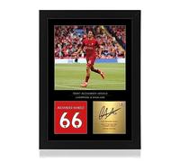 Win FC Trent Alexander-Arnold Signed A4 Framed Photo Display - Reproduced Digital Signature - Gift For Liverpool Fans