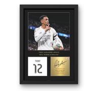Win FC Trent Alexander-Arnold Signed A4 Framed Photo Display - Reproduced Digital Signature - Gift For Real Madrid Fans