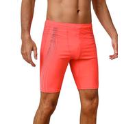 WIN.MAX Men's Swimming Trunks Quick Dry Beach Board Swim Shorts with Mesh Lining & Elastic Drawstring （Orange+Gray,XL