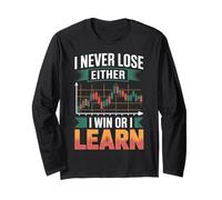 Win Or I Learn Stock Market Stocks Investor Day Trader Long Sleeve T-Shirt