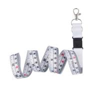 WIN TAPE Lanyard Tape Measure can Measure 40in 101cm,Comfortable Cloth Tape Measure for ID Badge Holders and Measure, White, 1 m