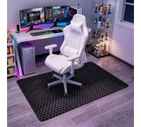 Winado 36"x48" Office Chair Mat for Hard Floors, 3D Geometric Textured Heavy-Duty Anti-Slip Floor Protector, Easy Glide Desk Mat for Home Office Gaming, Black