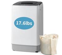 Winado Fully Automatic Washing Machine, Portable Top Loading Washing Machine with Drain Pump, 10 Washing Programmes, 8 Washing Machines and Water Level Dryer, Washing Machine and Dryer 2 in