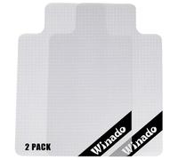 Winado Office Chair Mat, 36"x48" Non-Slip Under Computer Desk Chair Carpet Floor Protector, Heavy Duty Clear Plastic Chair Mats for Rolling Gaming and Work Chairs (2 Pack)