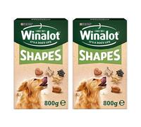 Winalot 2 x Shapes Dog Treat Biscuits, 800 g